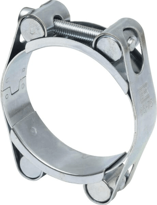 Pièces agricoles - Fasteners - Collier de serrage, 65-75 mm double boulon, double bande DIN912 zingué Kramp