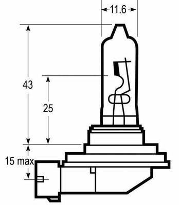 Pièces agricoles - Tracteur pièce adaptable - Ampoule, halogène 12V 65W H9