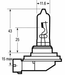Pièces agricoles - Tracteur pièce adaptable - Ampoule, halogène 12V 65W H9