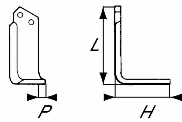 Pièces agricoles - Travail du sol - Lame de fraise d.