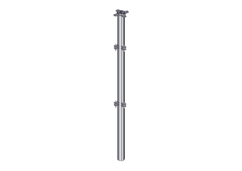 Accessoires et options matériel  - Matériel d'élevage - autre - POTEAU -2L- DE CONTENTION TREFLE 2DL L.2.43M A SCELLER V2