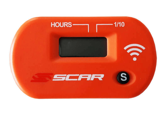 Pièces Quad & Motos - Equipement véhicule - Compteur d'heures SCAR Sans-fil avec Velcro orange