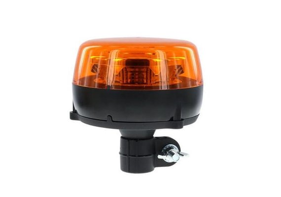 Pièces agricoles - Eclairage - Gyrophare LED, 11W, 9-32V, ambre, montage sur poteau flexible, rotatif, Ø140mmx142mm, CL5, ATLAS