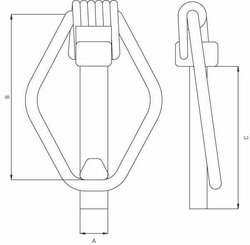 Pièces agricoles - Tracteur pièce adaptable - Goupille clip à ressort