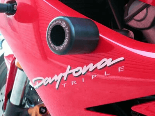 Pièces Quad & Motos - Equipement véhicule - Tampons de protection R&G RACING Classic Style blanc Triumph 675 Daytona