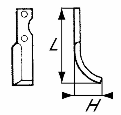 Pièces agricoles - Travail du sol - Lame de fraise g. Hako