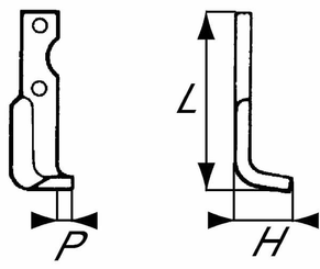 Pièces agricoles - Travail du sol - Lame de fraise g. Agria