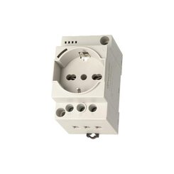 Pièces agricoles - Electricité - Prises modulaires pour armoires electriques, grise, avec LED
