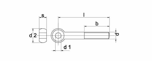 Pièces agricoles - Fasteners - Vis à oeillet M8x40 inox A2