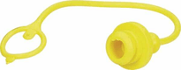 Bouchon anti-poussière PVC Jaune NV 1/2" femelle