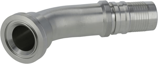 Pièces agricoles - Hydraulique - Raccord à sertir 4SH-DN50 avec flasque ø79,4 mm 45°