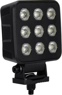 Pièces agricoles - Eclairage - Phare de travail LED, 90W, 6800lm, carrée, 12/24V, blanche, 108x120,7x52,7mm Deutsch prise, faisceau large, 18 LED