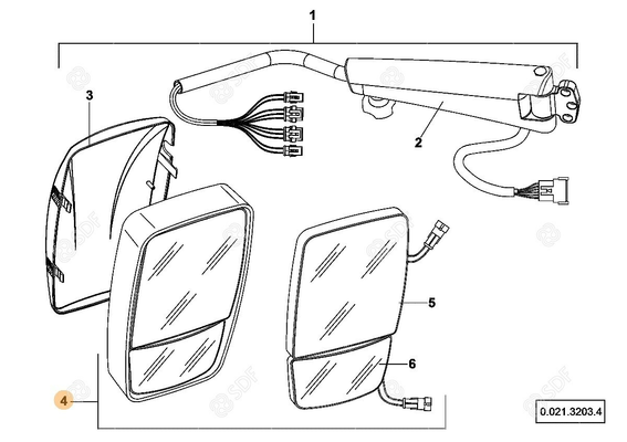 Pièces agricoles - Cabine et structure - RETROVISEUR