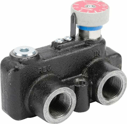 Pièces agricoles - Hydraulique - Régulateur de débit 3 voies 0–45 l/min