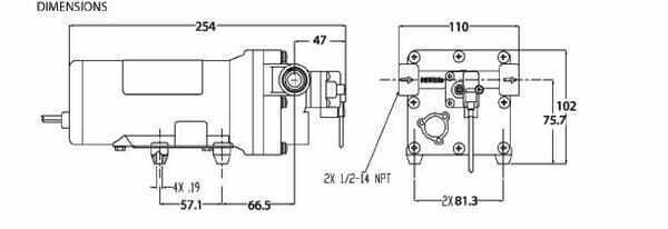 Pièces agricoles - Pièce Pulvérisateur - Pompe à diaphragme 24V 18l/min