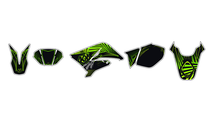 Pièces Quad & Motos - Equipement véhicule - Kit déco KUTVEK Graff vert Rieju MRT50