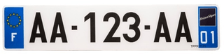 Plaques d'immatriculation PVC PPI - SIV 520x110 département 39 - 10 pièces