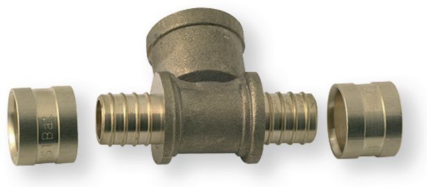 Electroportatif - Electroportatif divers et accessoires - Raccord en T pour 2 tube PERx 13x16mm filetage femelle 1/2" (par 1)