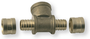 Raccord en T pour 2 tube PERx 13x16mm filetage femelle 1/2" (par 1)