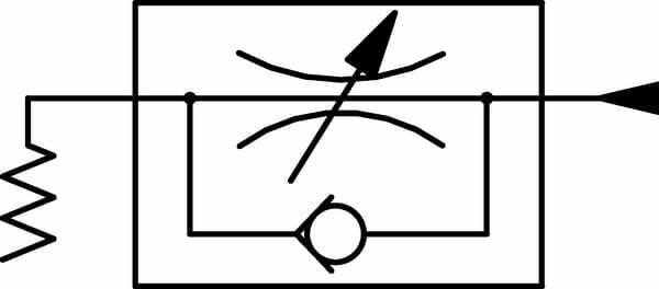 Pièces agricoles - Pièce pneumatique - Clapet anti-ret. étrangl. 3/8"