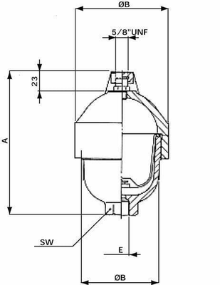 Pièces agricoles - Hydraulique - Accumulateur 0,1L 210 bars