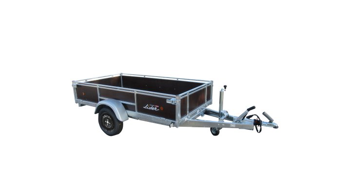 Materiels - Remorque voiture - REMORQUE COTES BOIS 251x133x40 freinée jantes noires 1 essieu PTAC : 750 kg