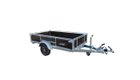 REMORQUE COTES BOIS 251x133x40 freinée jantes noires 1 essieu PTAC : 750 kg