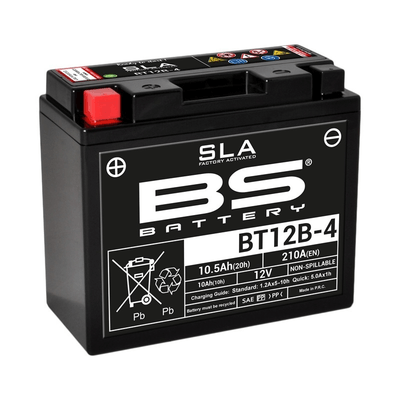 Pièces Quad & Motos - Electrique - Batterie BS BATTERY SLA sans entretien activé usine - BT12B-4