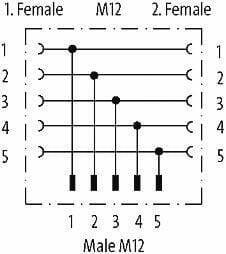 Pièces agricoles - Pièce Pulvérisateur - Tee M12 Femelle-Femelle-Mâle