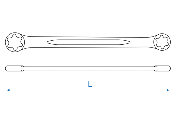 Outils - Outils divers - Clé polygonale droite Torx E6xE8