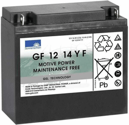 Pièces agricoles - Eclairage - Batterie 12V 15(C20)/14.0Ah(C5) Gel solaire