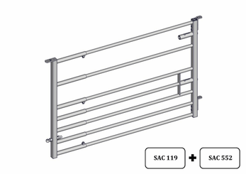 Materiels - Accessoires 200Kg-300Kg - PACK DE 7 PANNEAUX 7 LISSES PETIT BETAIL L.1/2M EMBOITEE