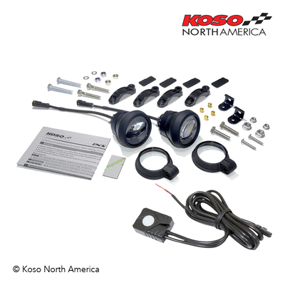 Pièces Quad & Motos - Equipement véhicule - Kit phares anti-brouillard LED KOSO Aurora