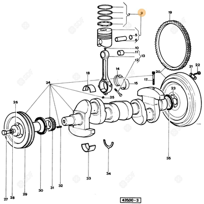 Pièces agricoles - Pieces moteur - PISTON COMPLET