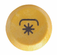 Interrupteur poussoir, PTO, rond, jaune