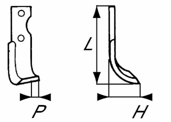 Pièces agricoles - Travail du sol - Lame de fraise g. Grillo