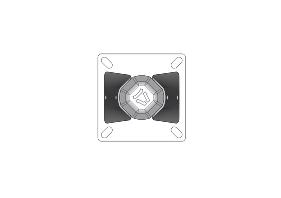 Materiels - Cage de contention - PACK DE 25 POTEAUX TREFLE SUR PLATINE NU D.102MM L.1.68M
