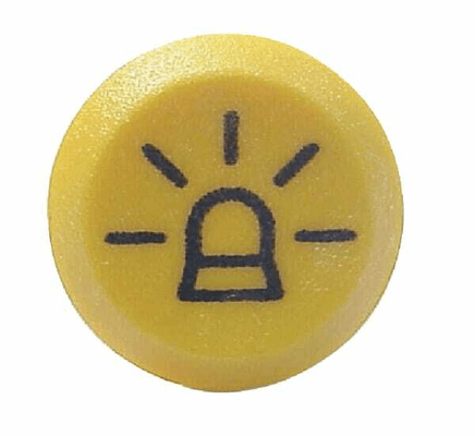 Pièces agricoles - Eclairage - Interrupteur poussoir, gyrophare, rond, jaune