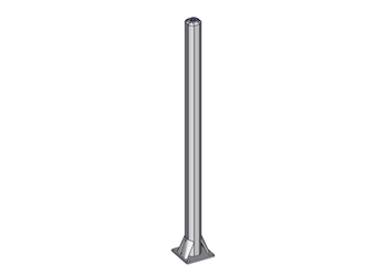 Accessoires et options matériel  - Matériel d'élevage - autre - POTEAU LOGETTE TREFLE D.102MM SUR PLATINE L.1.66M