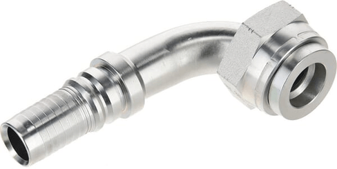 Pièces agricoles - Hydraulique - Raccord à sertir 4SH-DN25-1.11/16" ORFS-90°