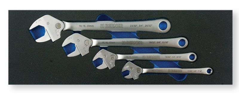 Outils - Outils divers - SET 4 JAW KEYS 9-20 MM 3/8-3/4