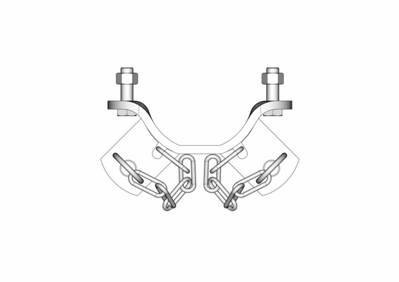 Materiels - Cage de contention - PACK DE 200 DEMI BRIDES TREFLE 2DL D.102MM