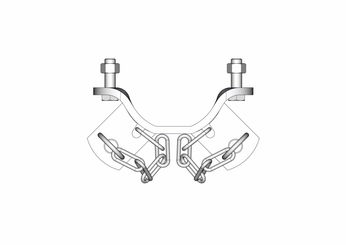 Materiels - Cage de contention - PACK DE 200 DEMI BRIDES TREFLE 2DL D.102MM