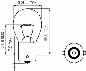 Pièces agricoles - Eclairage - Ampoule 24V 21W BA15s