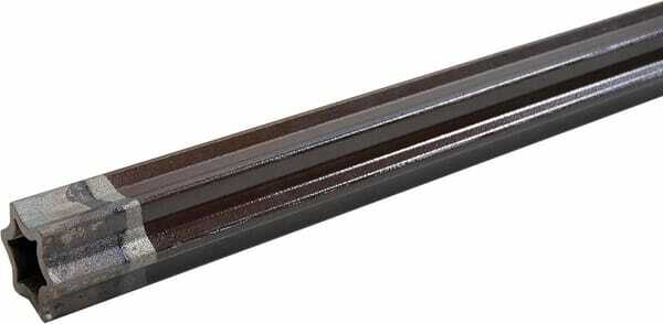 Pièces agricoles - Transmission - Tube profilé revêtu étoile S4LGA Ø ext. : 51x37x6 mm L : 1 m Walterscheid