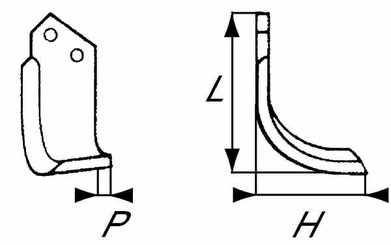 Pièces agricoles - Travail du sol - Lame de fraise g. Pegoraro