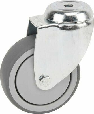 Pièces agricoles - Outils atelier - Roue pivotante, roue en polyuréthane : Ø100x32mm, Trou de vis simple, Load: 100kg, Tente