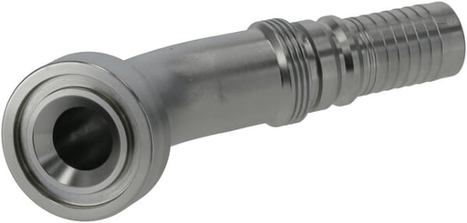 Pièces agricoles - Hydraulique - Raccord à sertir 4SH-DN25 avec flasque ø47,6 mm 45°