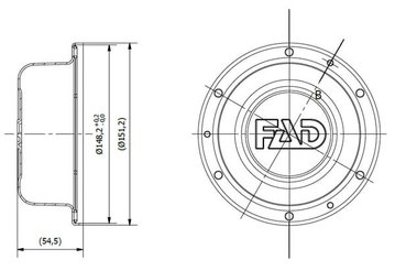 Pièces agricoles - Pièce divers - Enjoliveur Ø148,2mm, 6 trous, 7mm