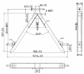 Pièces agricoles - Tracteur pièce adaptable - Triangle d'attelage côté outil